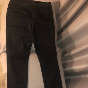 Low rise, straight leg Black Jeans